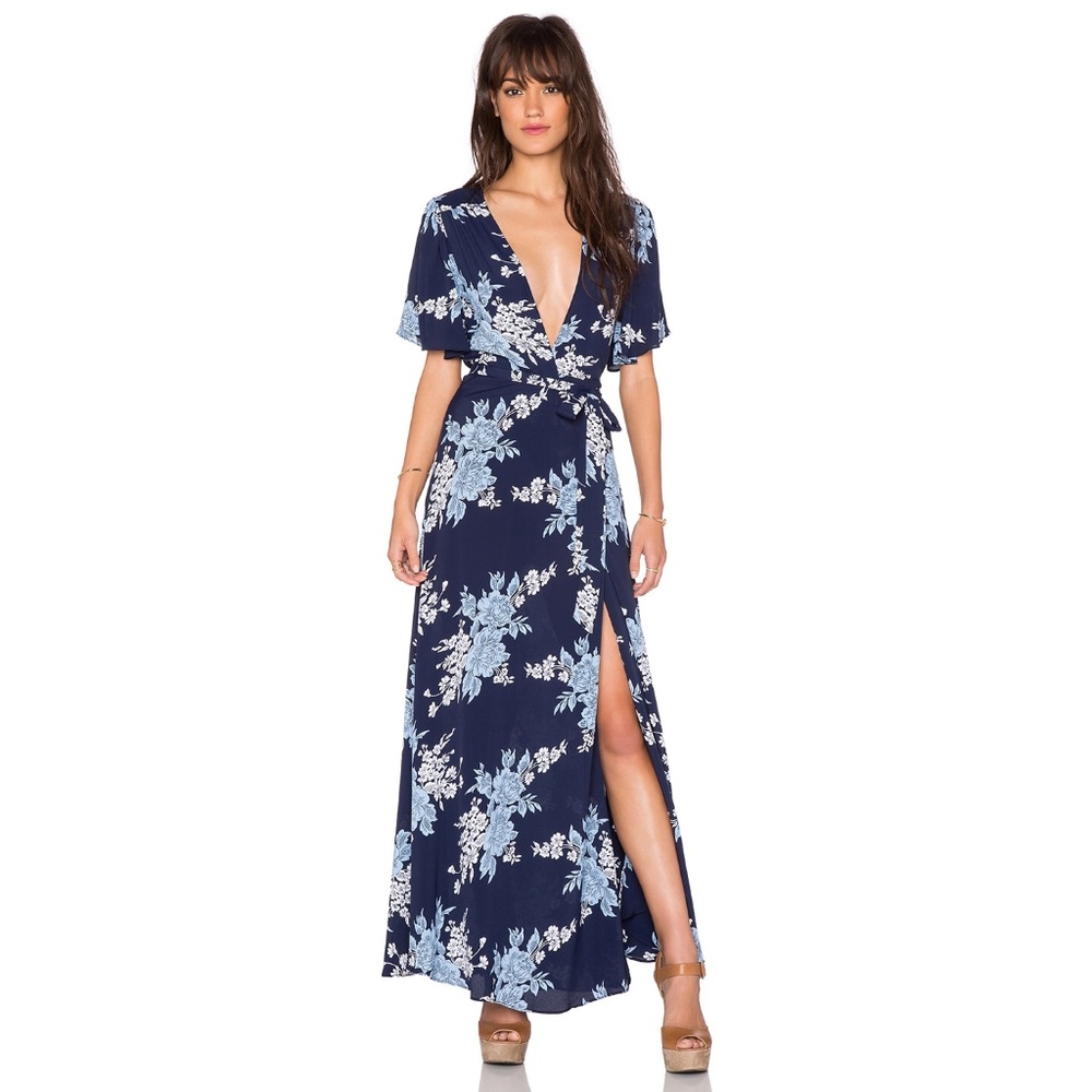 NWT Privacy Please Plaza Kimono Floral Wrap Dress